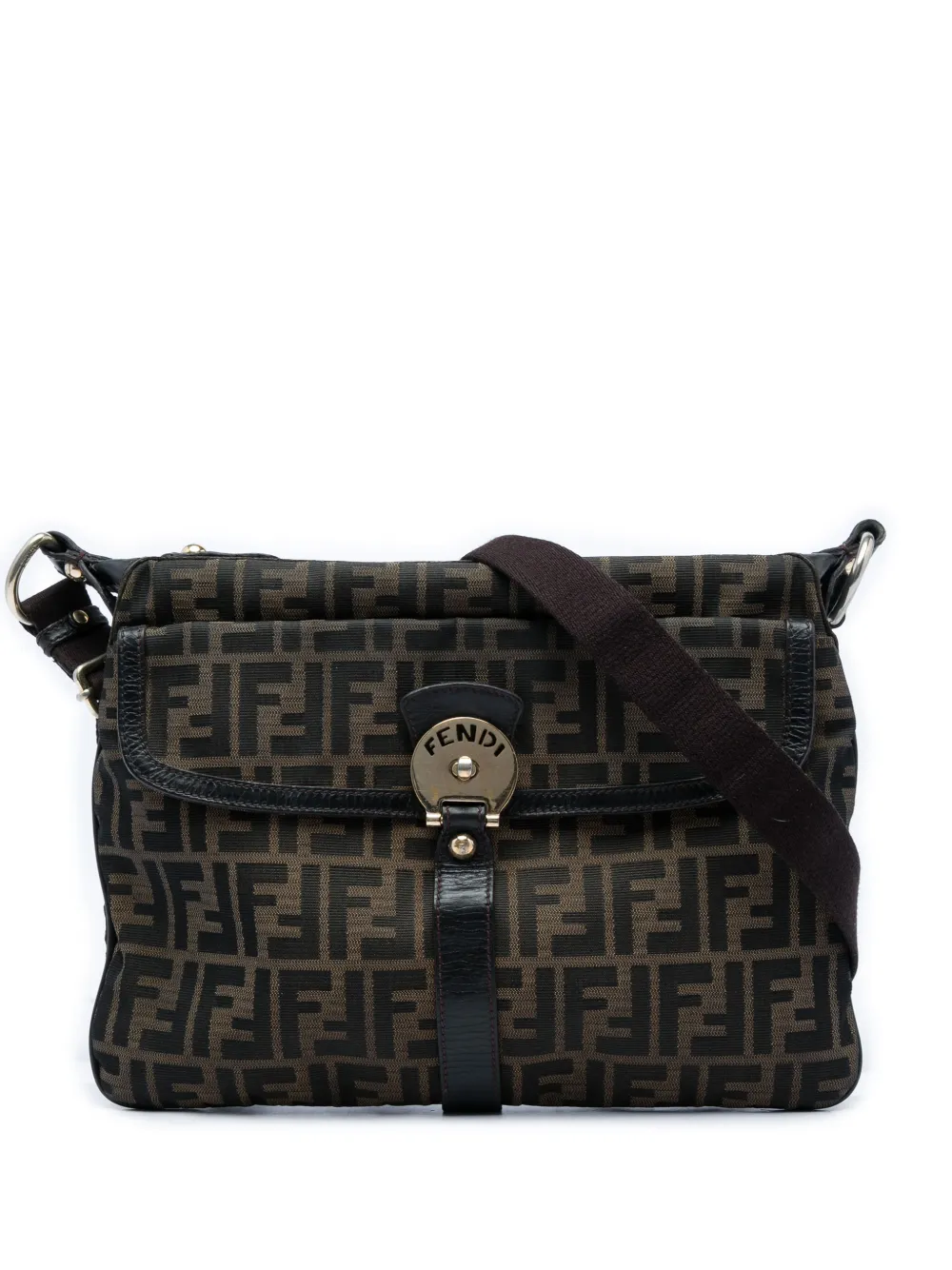 Fendi Pre-Owned 2000-2010 Zucca Canvas Chef Zip crossbody bag - Marrone