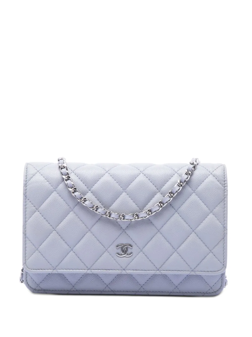 CHANEL Pre-Owned 2021-2026 Classic Caviar Wallet On Chain crossbody bag - Viola