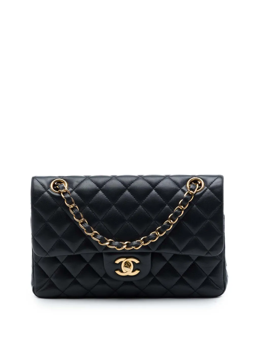 CHANEL Pre-Owned 2019 Small Classic Lambskin Double Flap shoulder bag - Nero