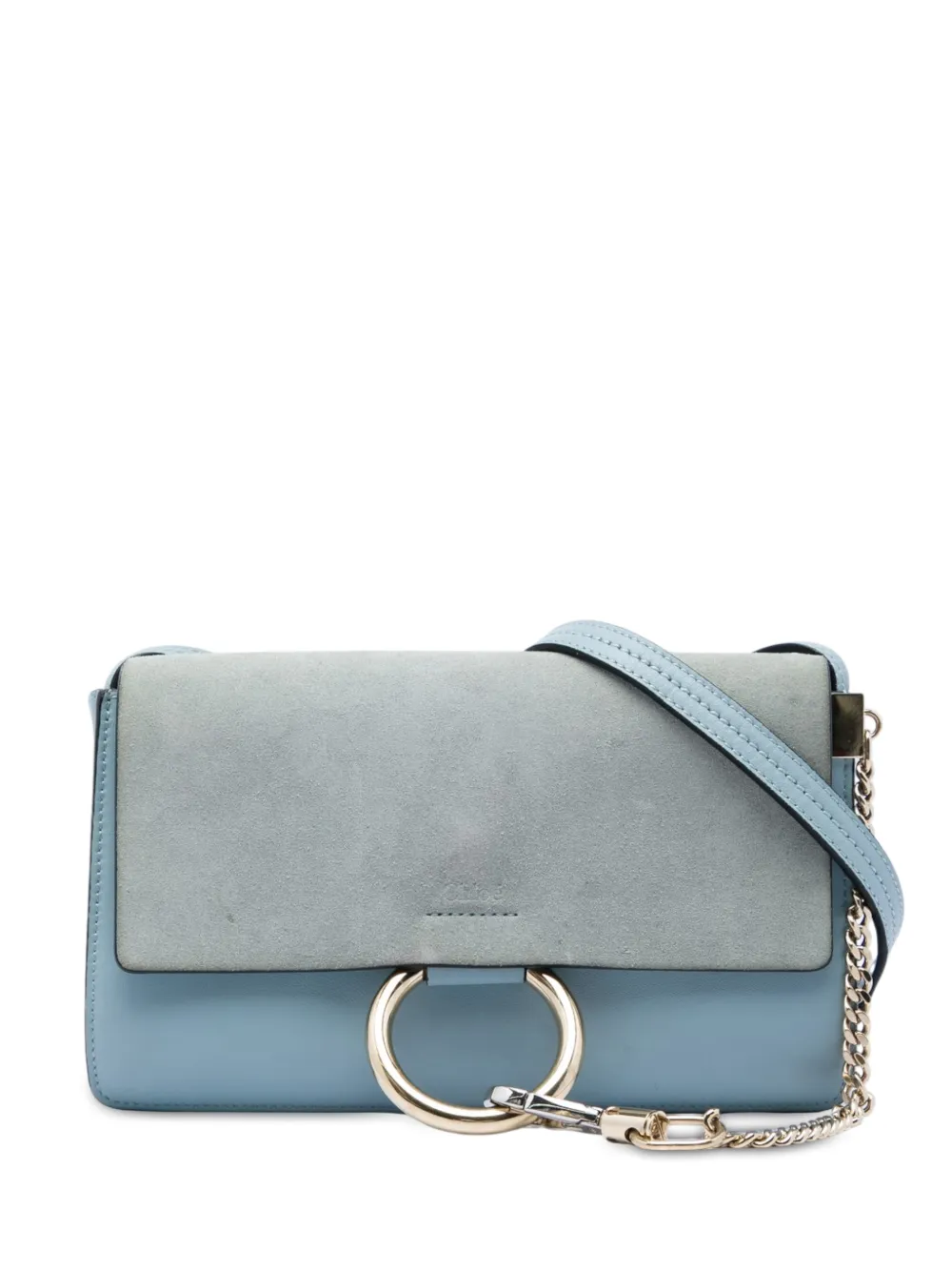 Chloé Pre-Owned 2016 Small Suede and Calfskin Faye crossbody bag - Blu