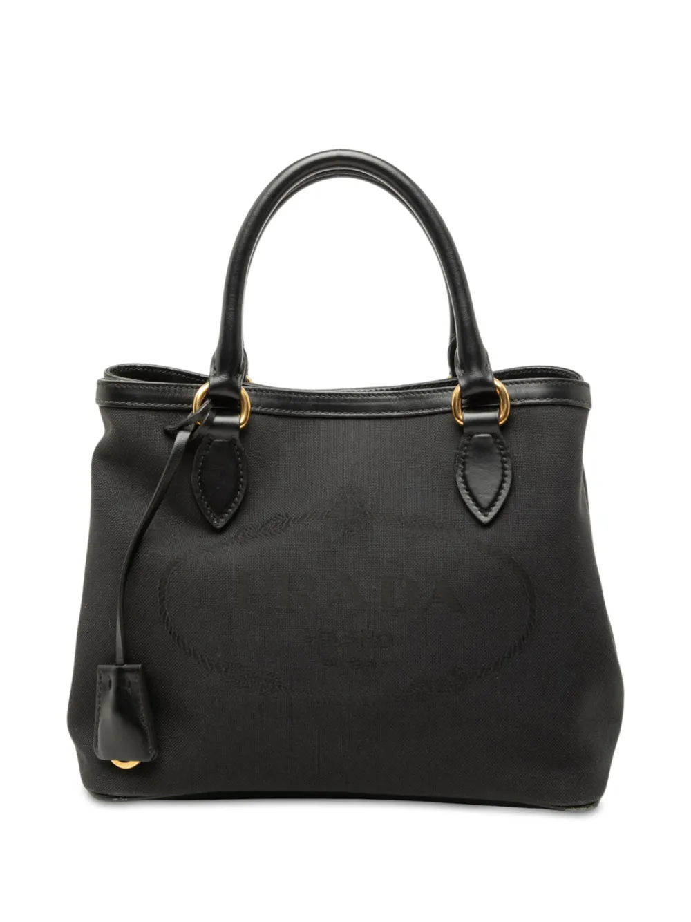 Prada Pre-Owned 2013-2026 Canvas Canapa Logo satchel - Nero