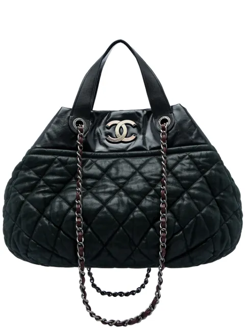 CHANEL Pre-Owned 2012 Large Quilted Iridescent Calfskin In The Mix satchel