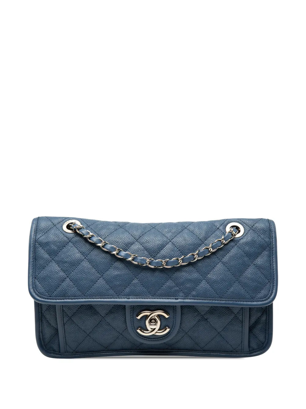 CHANEL Pre-Owned 2011 Medium Caviar French Riviera Flap shoulder bag - Blu