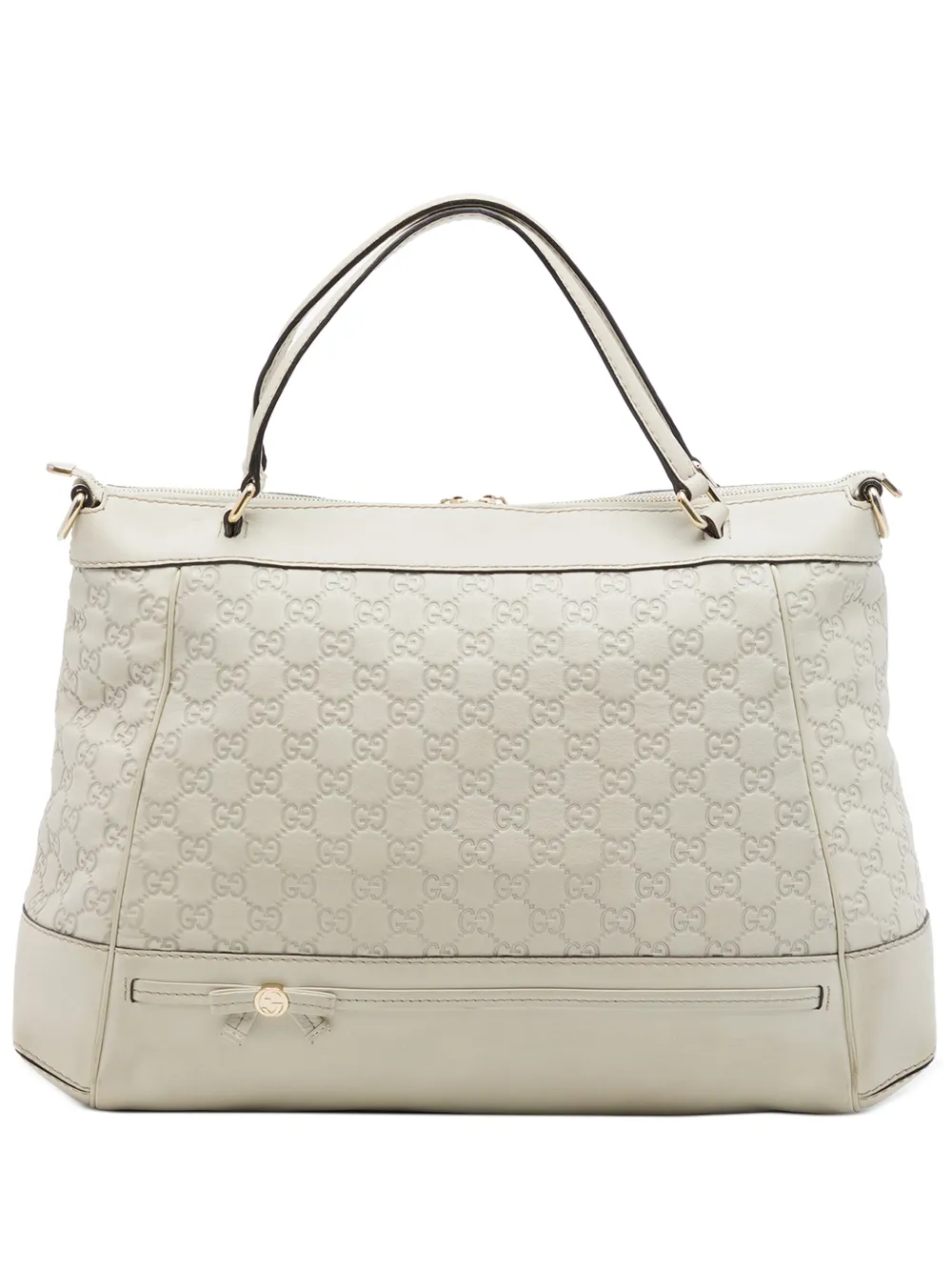 Gucci Pre-Owned 2016-2026 Guccissima Mayfair satchel - Bianco