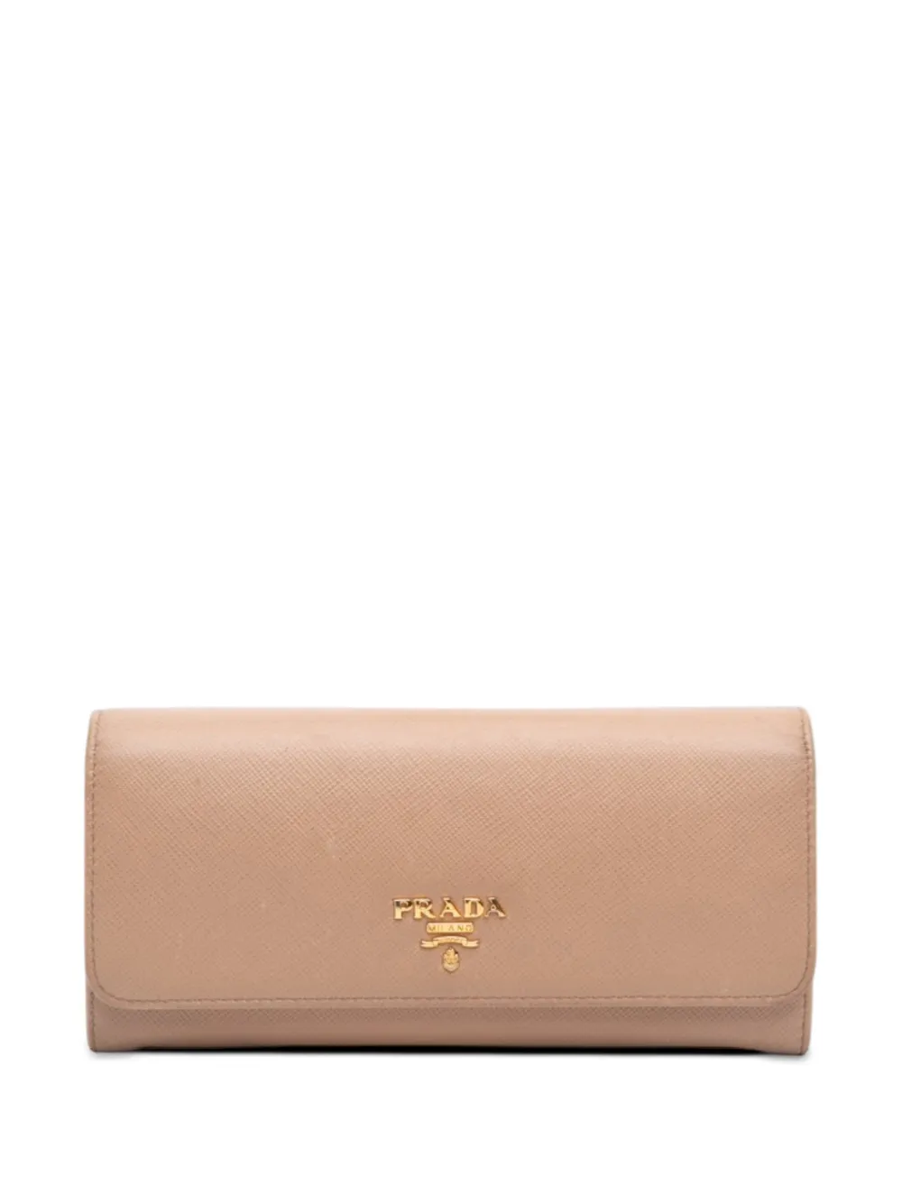 Prada Pre-Owned 2010-2025 Saffiano Continental Flap Wallet long wallets - Nude
