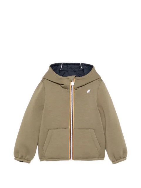 K Way Kids logo-patch zip-up jacket