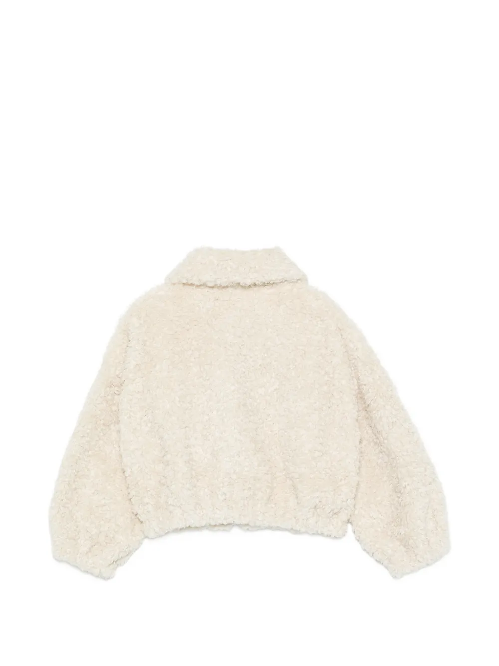 American Outfitters Kids faux-shearling zip-up jacket Beige