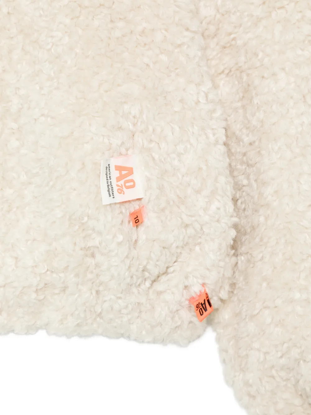 American Outfitters Kids faux-shearling zip-up jacket Beige