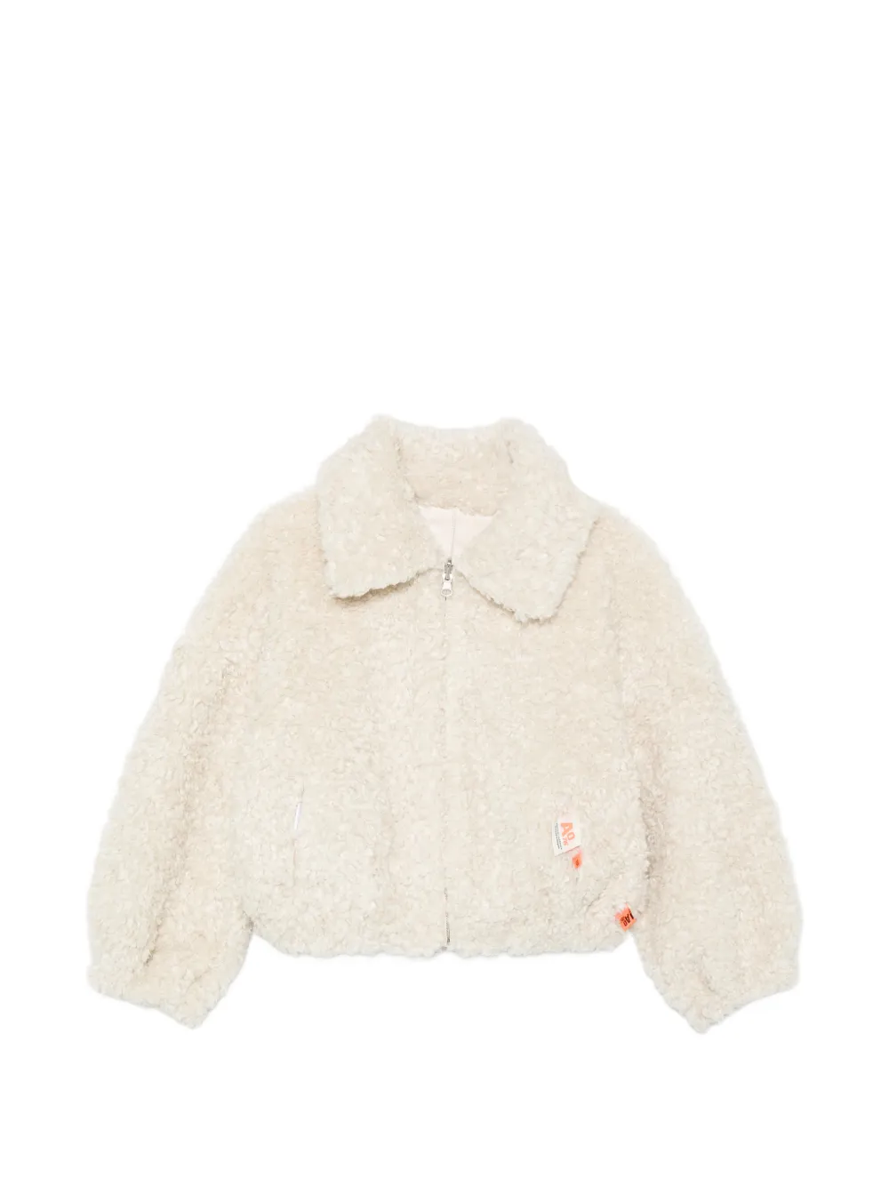American Outfitters Kids faux-shearling zip-up jacket Beige
