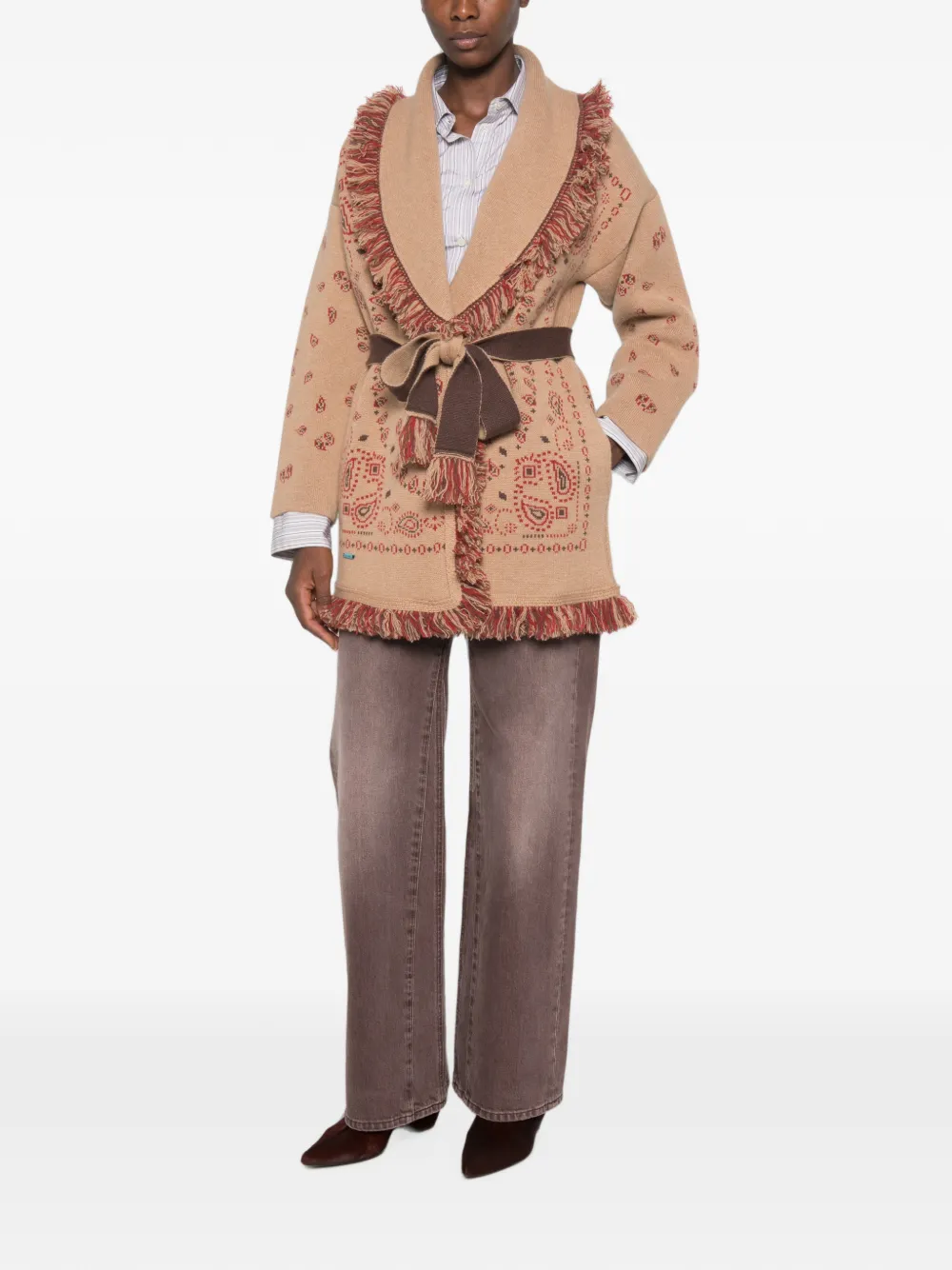 Alanui Vest met bandana-print Beige