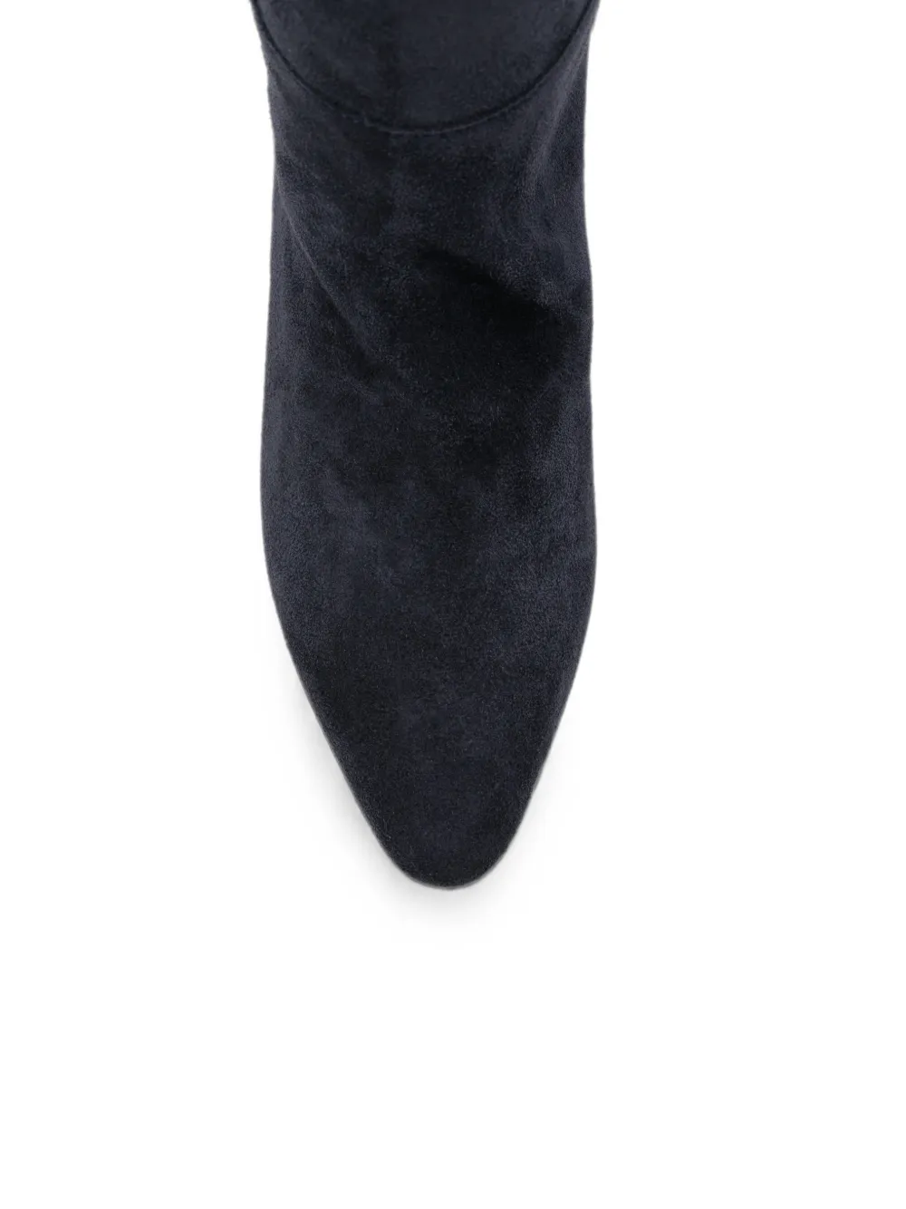 Forte Suède knielaarzen met puntige neus Blauw