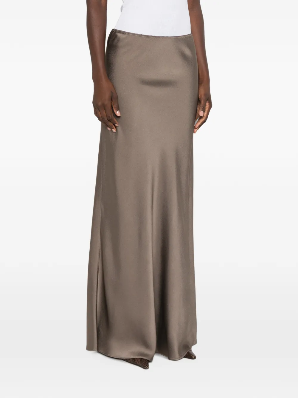 Fabiana Filippi Maxi-rok met satijnen afwerking Grijs