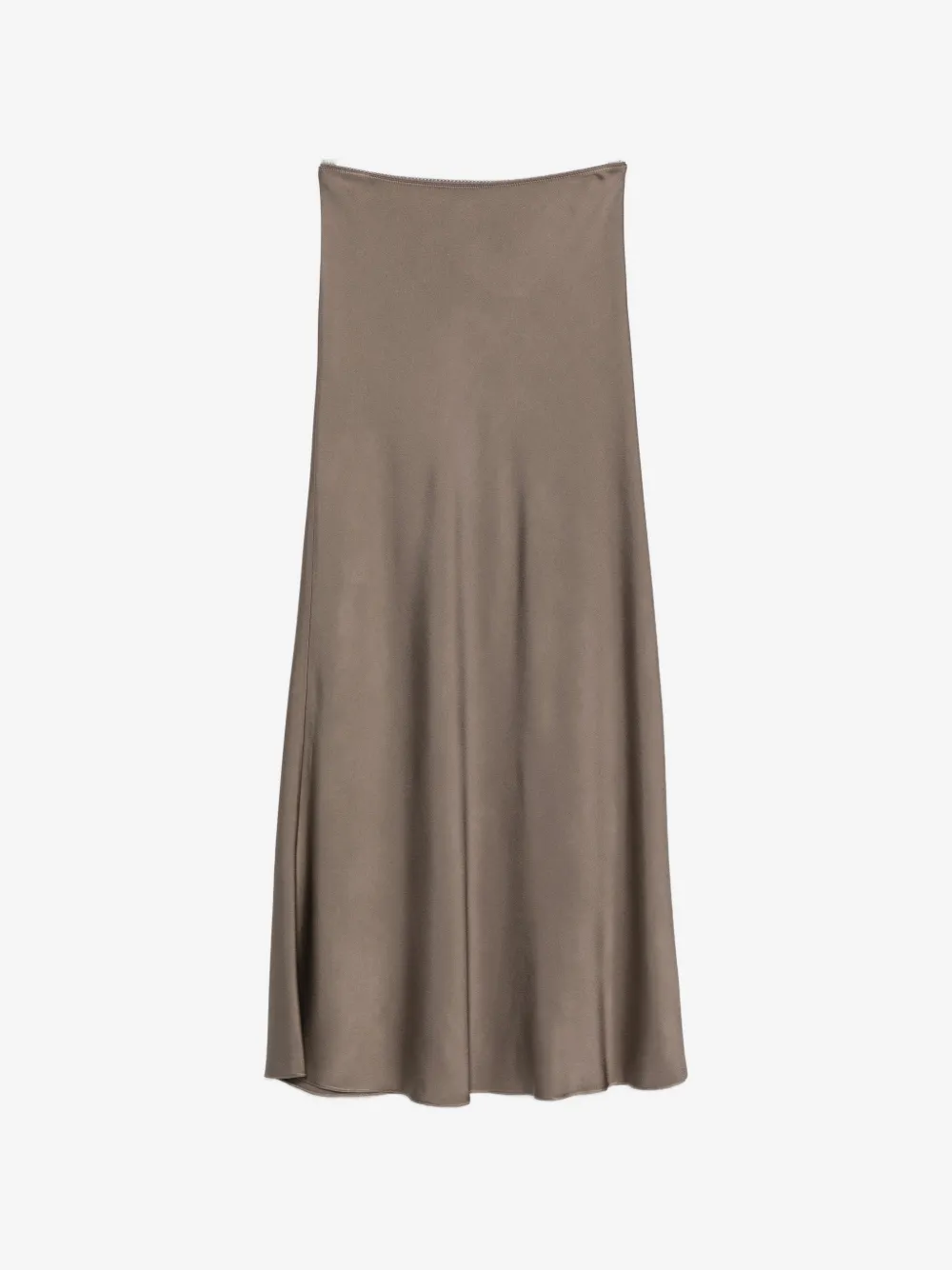 satin-finish maxi skirt