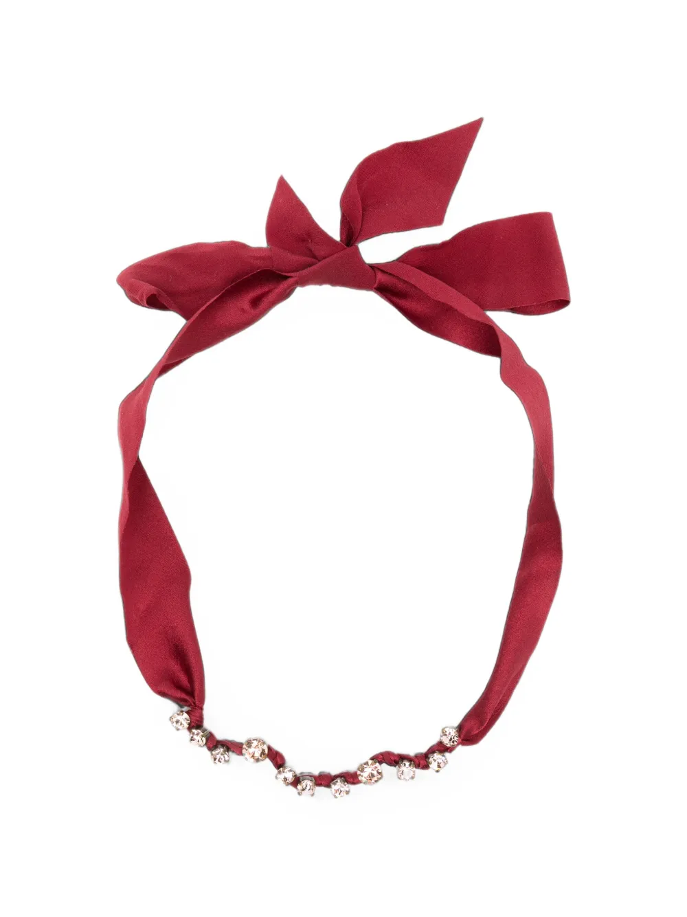 Forte Forte crystal-embellished self-tie necklace - Rot