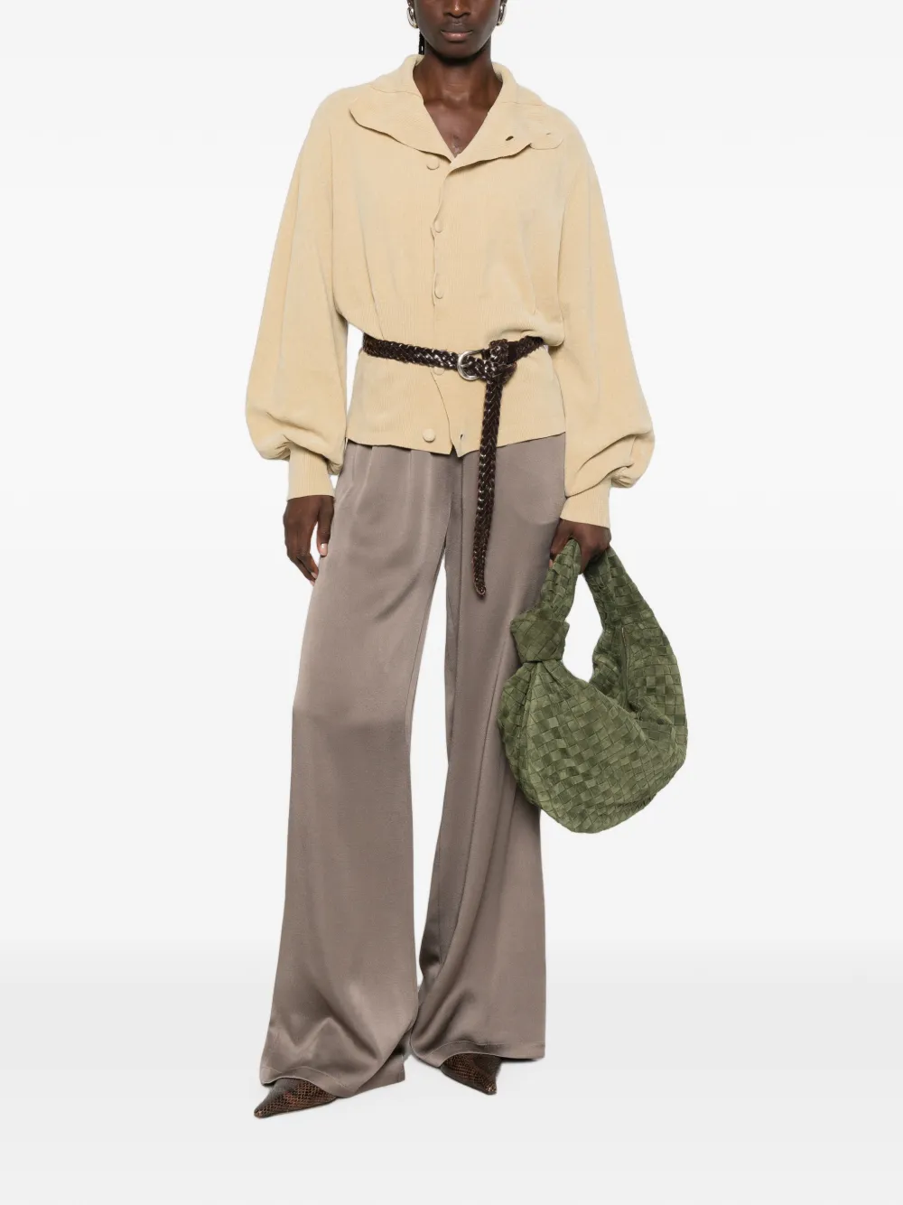 Fabiana Filippi 近年モデル春夏パンツ レディース 38イタリア製 Fabiana Filippi elasticated-waist Palazzo Pants | グレー | FARFETCH JP