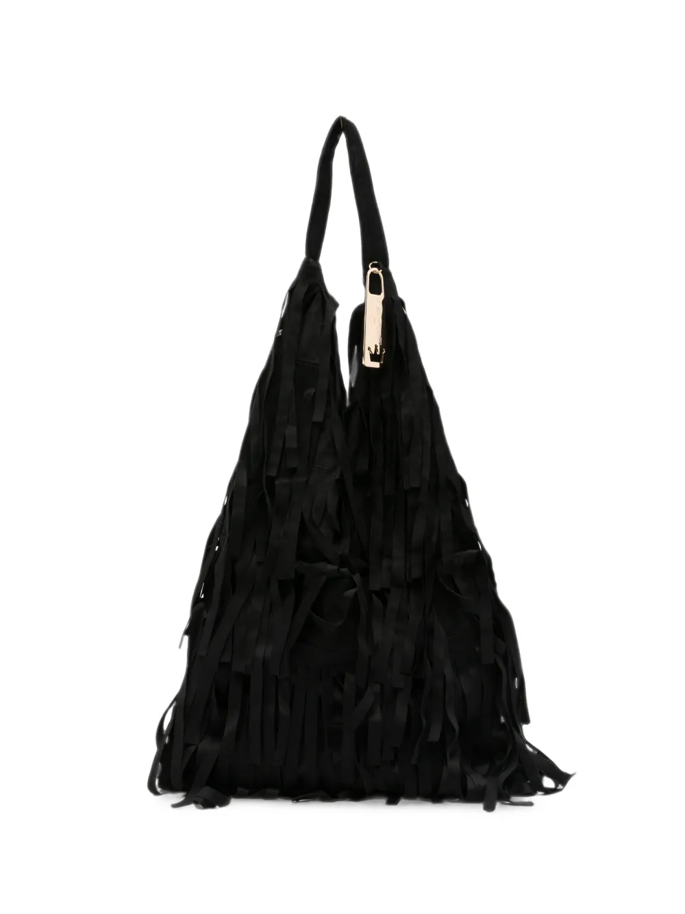 la milanesa Agnese fringe-detail shoulder bag - Schwarz