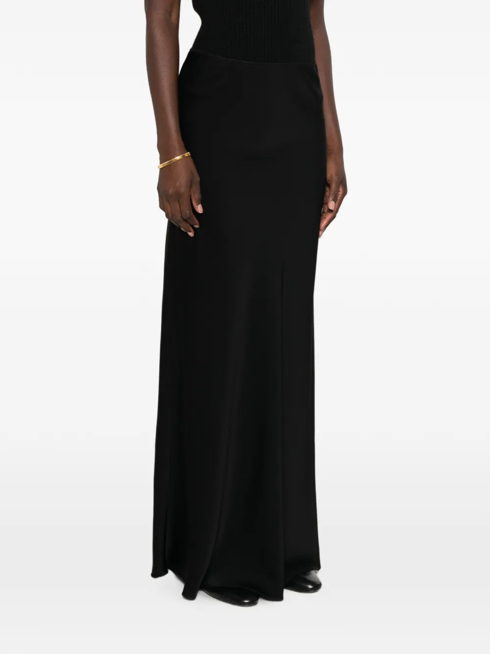 Fabiana Filippi Maxi-rok met satijnen afwerking Zwart