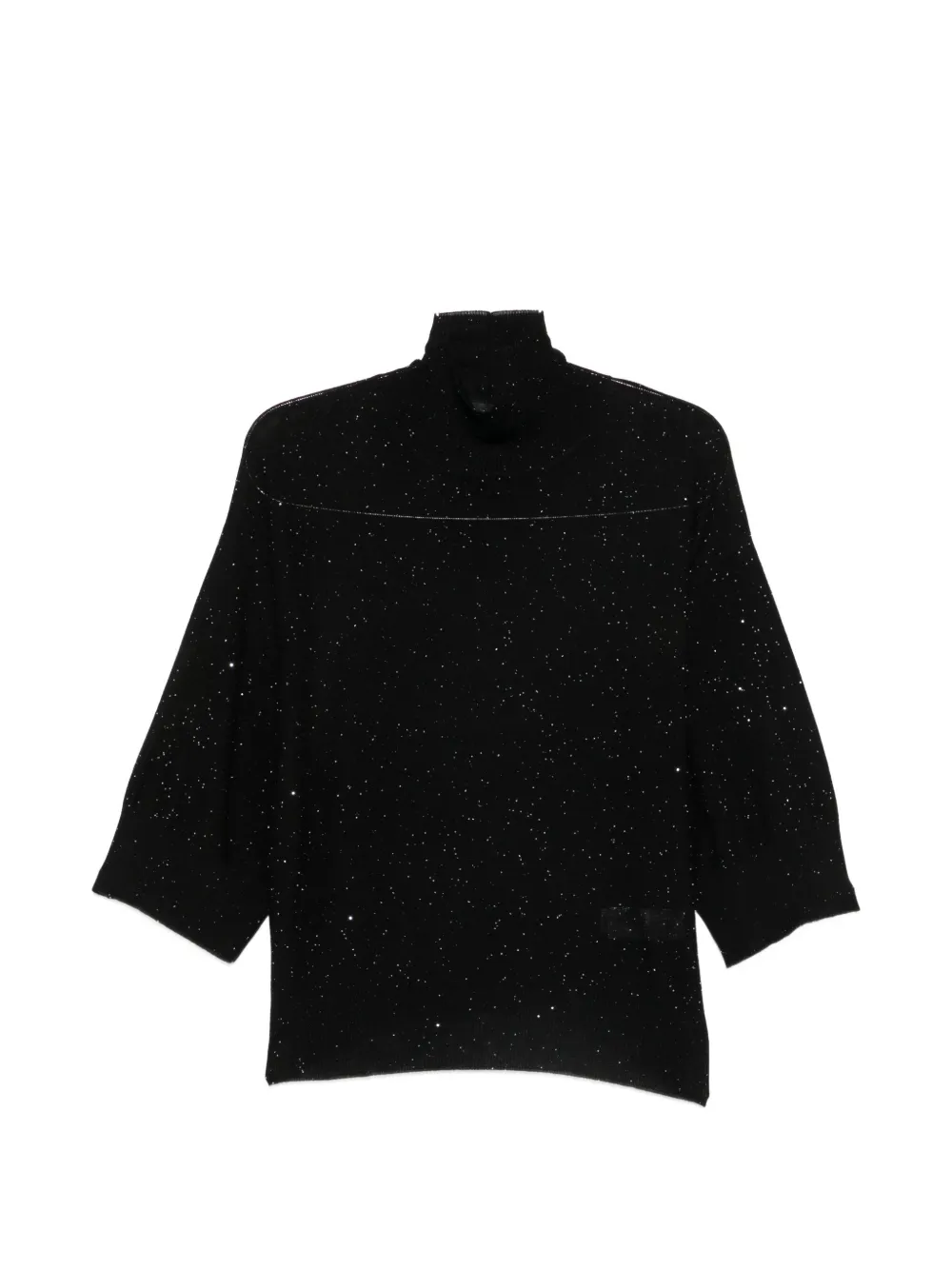 Fabiana Filippi sequin-embellished high-neck knit - Schwarz