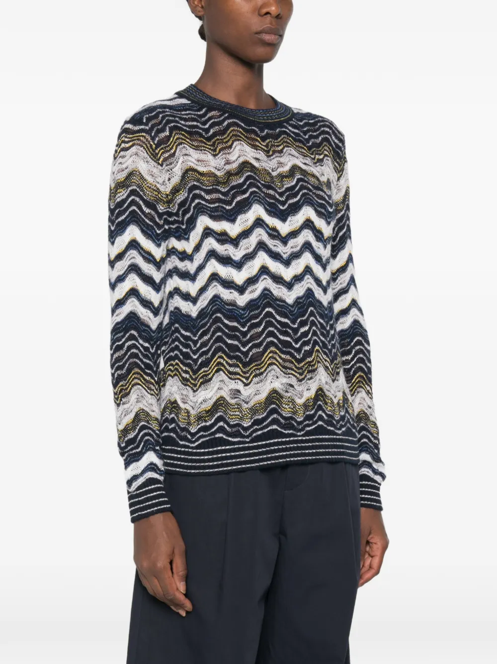 Missoni Trui met zigzagpatroon Blauw