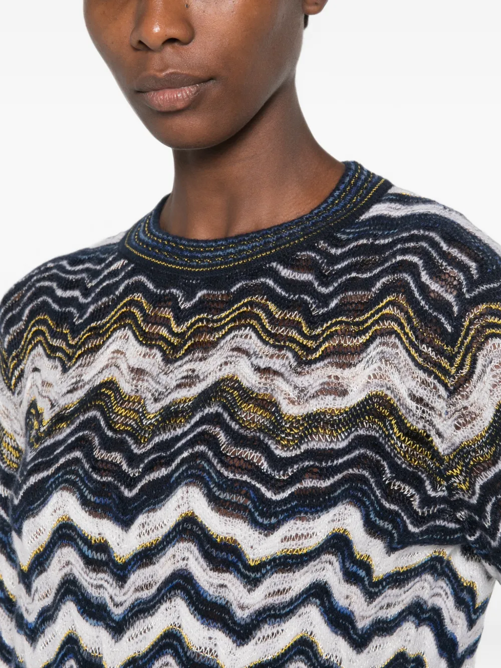Missoni Trui met zigzagpatroon Blauw