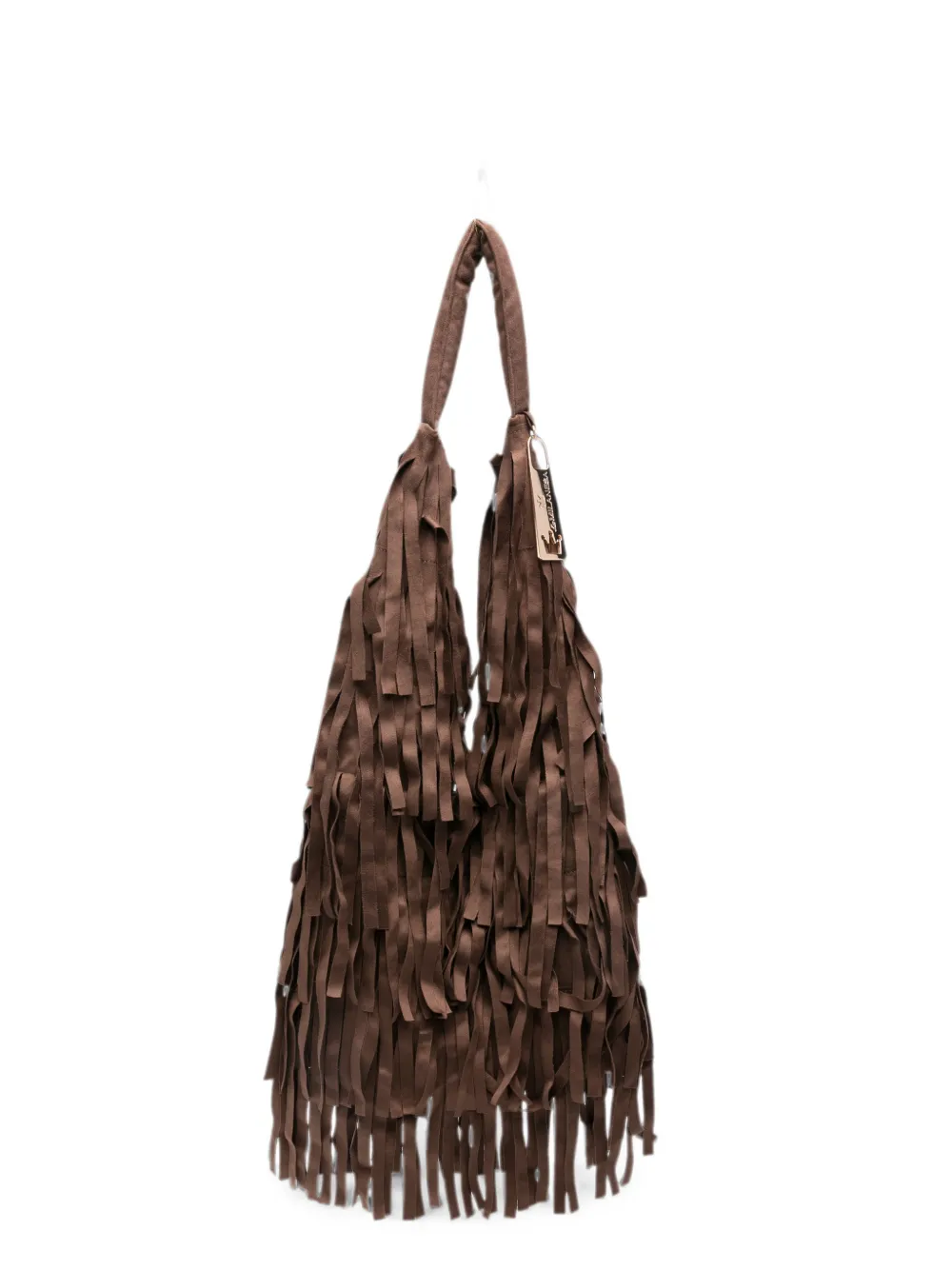 la milanesa large Aretha fringed shoulder bag - Marrone