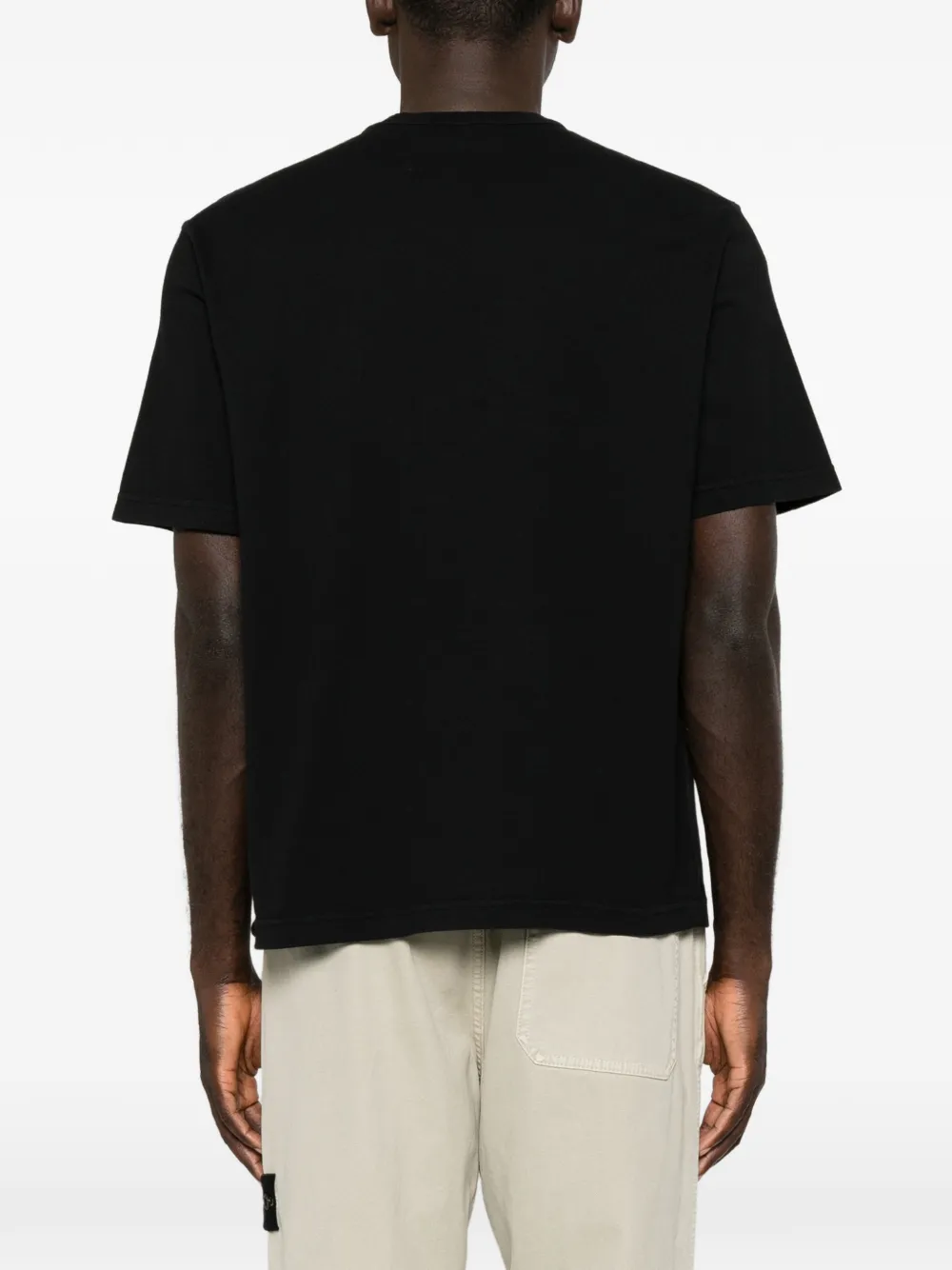 Stone Island T-shirt met logopatch Zwart
