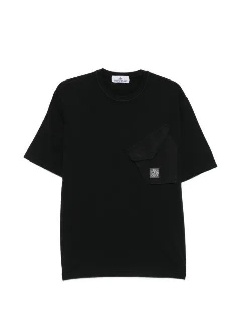 Stone Island logo-patch chest-pocket T-shirt