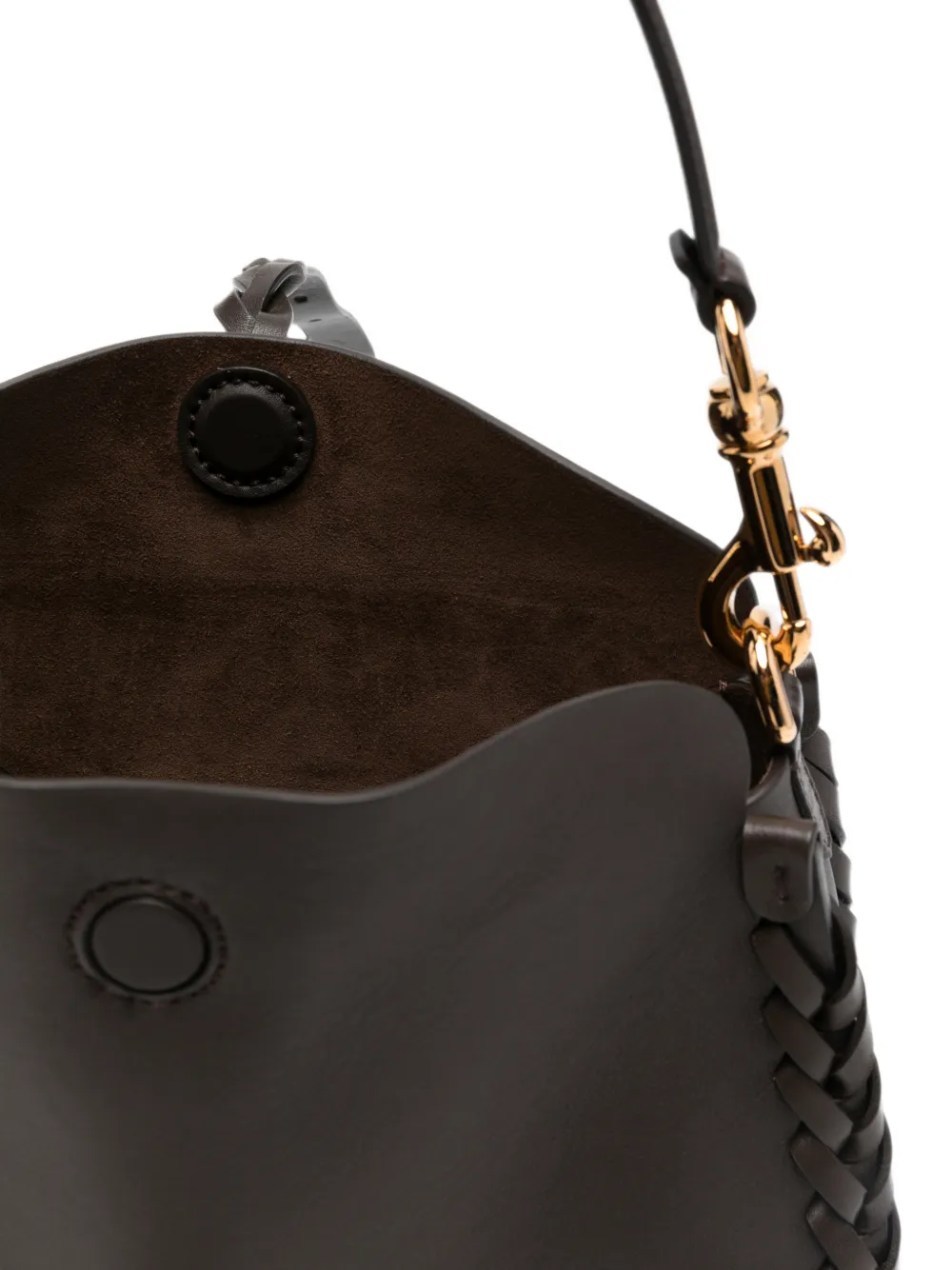 ETRO Leren schoudertas Bruin