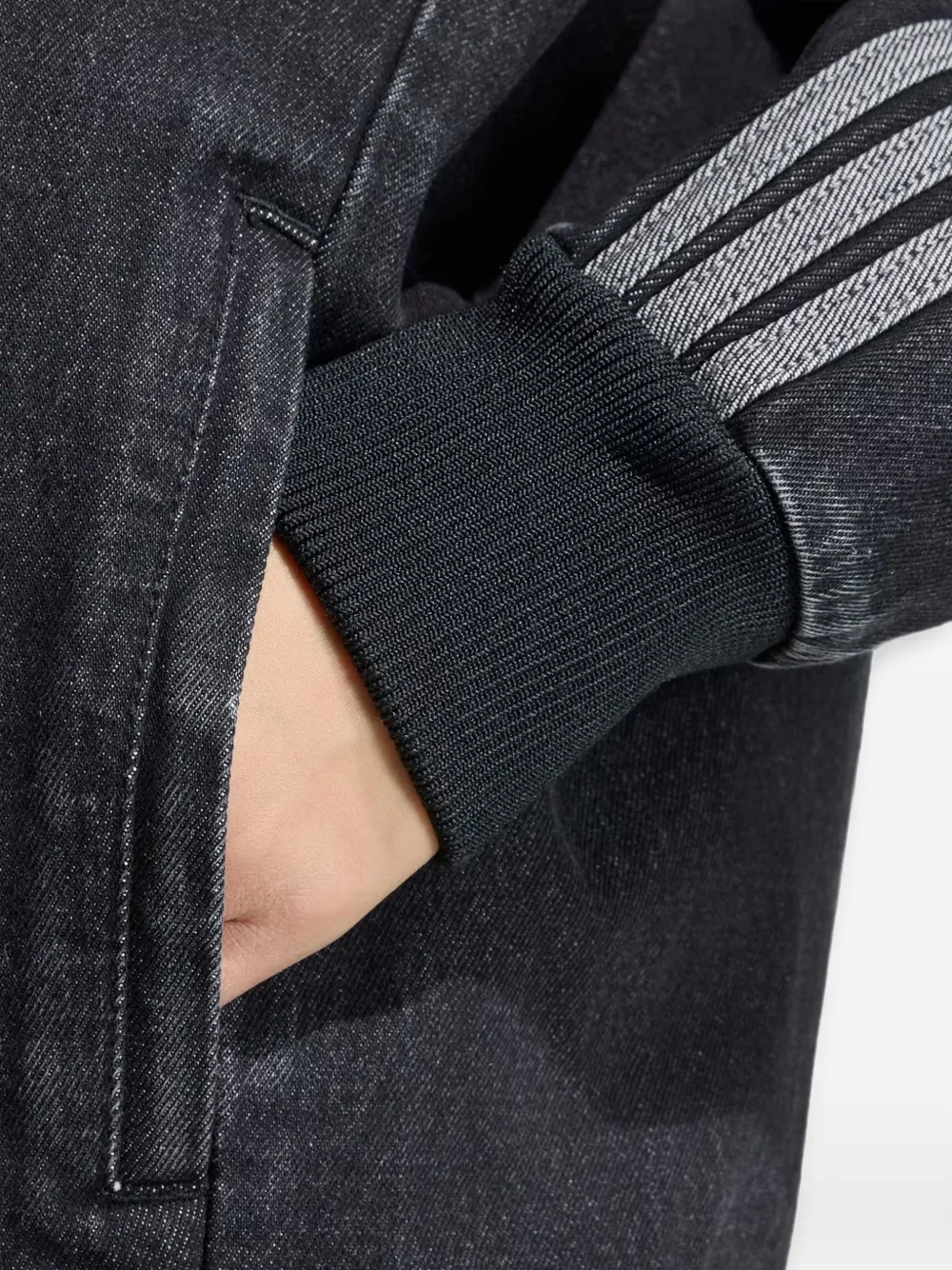 adidas SST oversized denim trainingstop Zwart