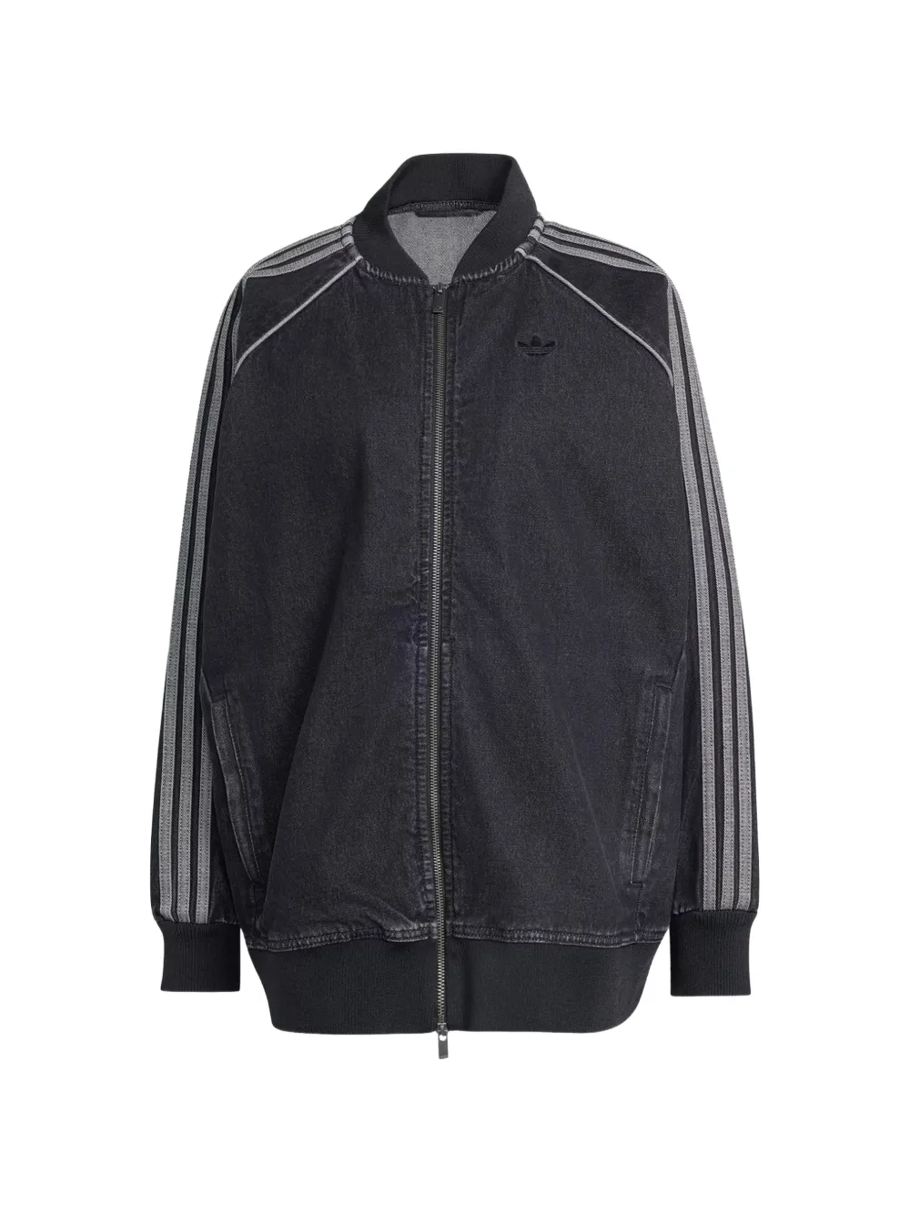 adidas SST oversized denim tracktop - Schwarz