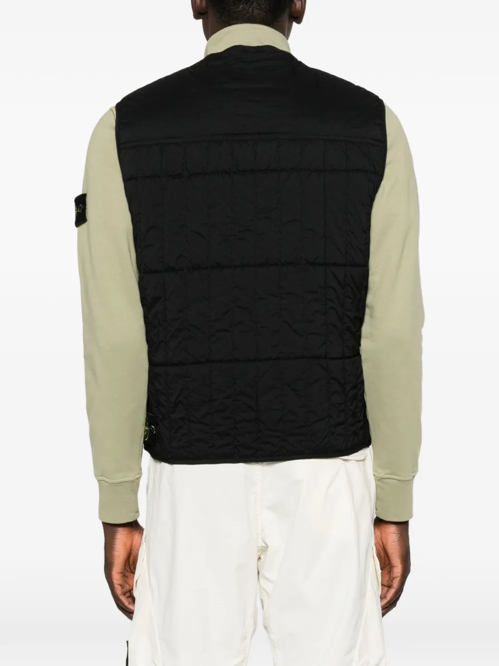 Stone Island Spencer met rits Zwart