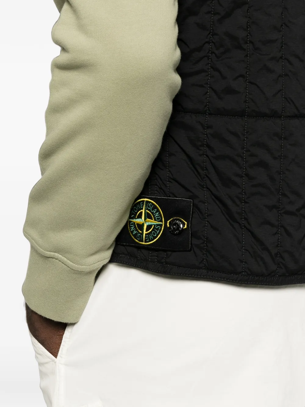 Stone Island Spencer met rits Zwart