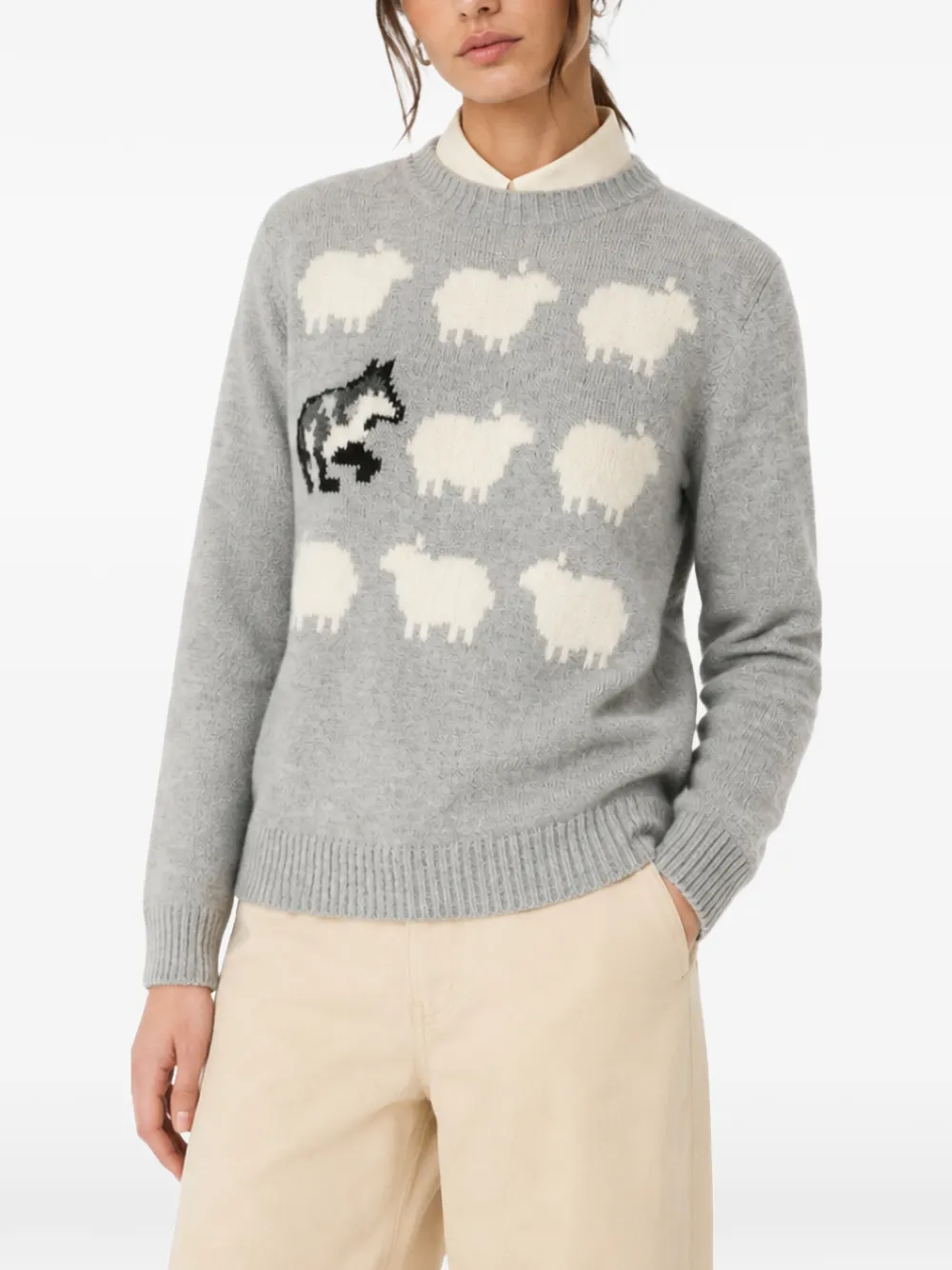 Weekend Max Mara Trui van alpaca- en wolblend Grijs