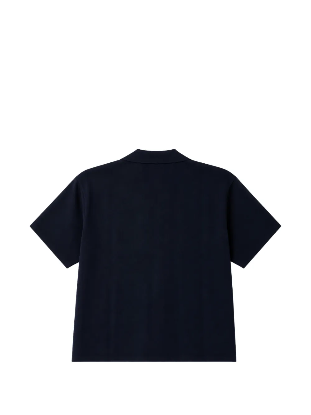 Max Mara T-shirt met korte mouwen en gespreide kraag Blauw