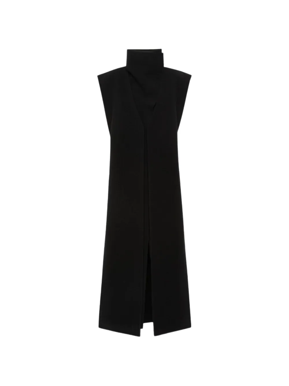 Sportmax high-neck sleeveless coat Zwart