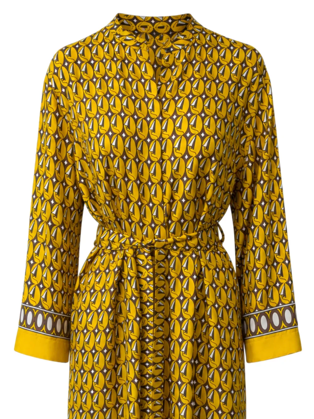 Max Mara Mini-jurk met geometrische print Geel