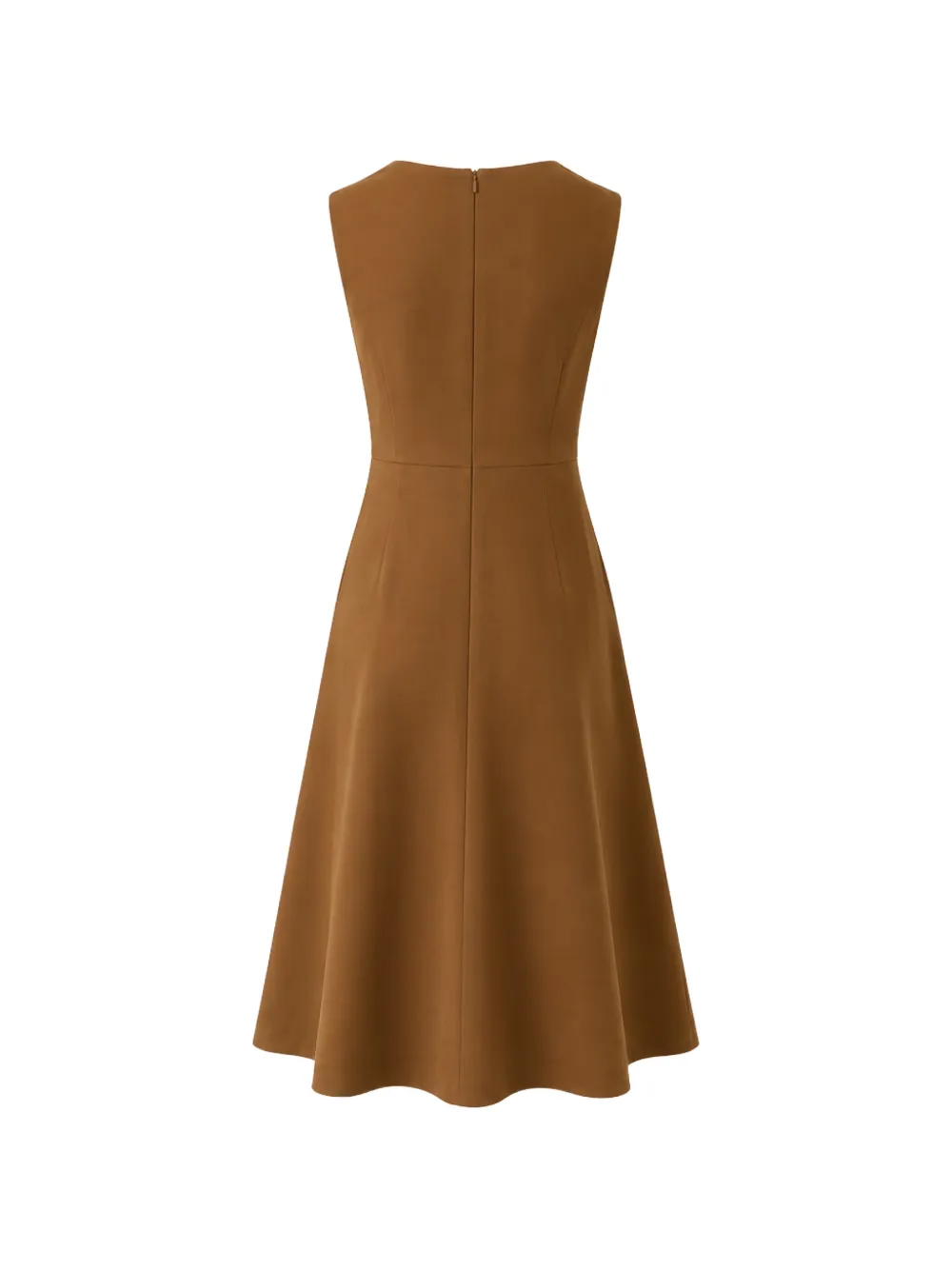 Max Mara Mouwloze midi-jurk Bruin