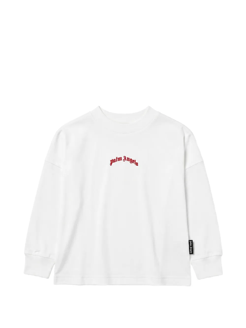 Palm Angels Kids logo-print long-sleeve T-shirt - Bianco
