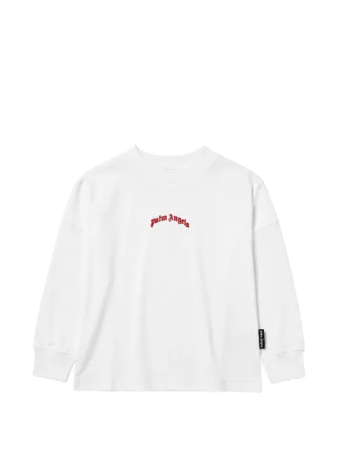 Palm Angels Kids logo-print long-sleeve T-shirt