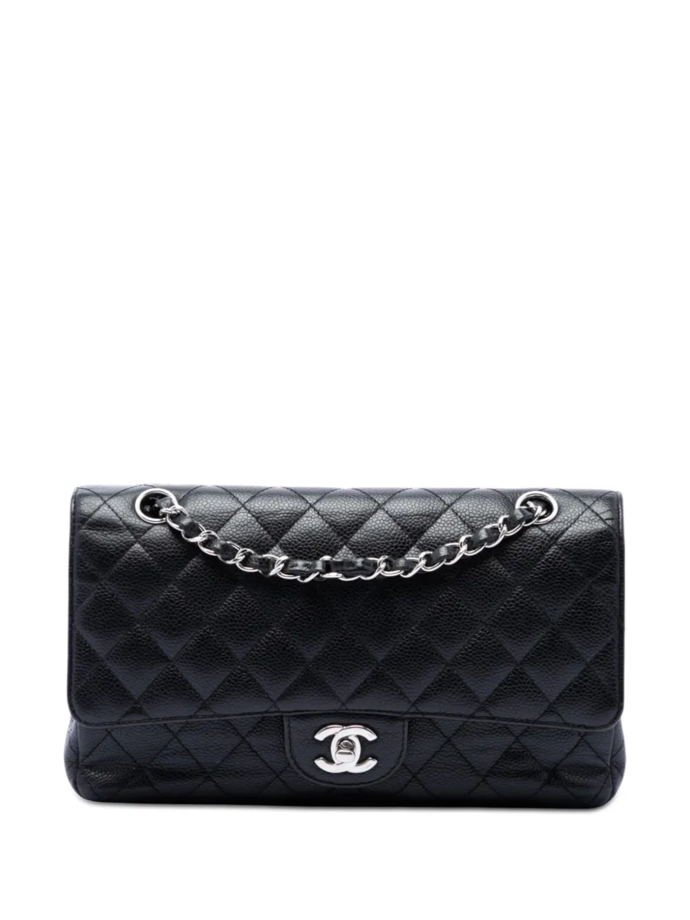 CHANEL Pre-Owned 2009-2010 Medium Classic Caviar Double Flap shoulder bag - Nero
