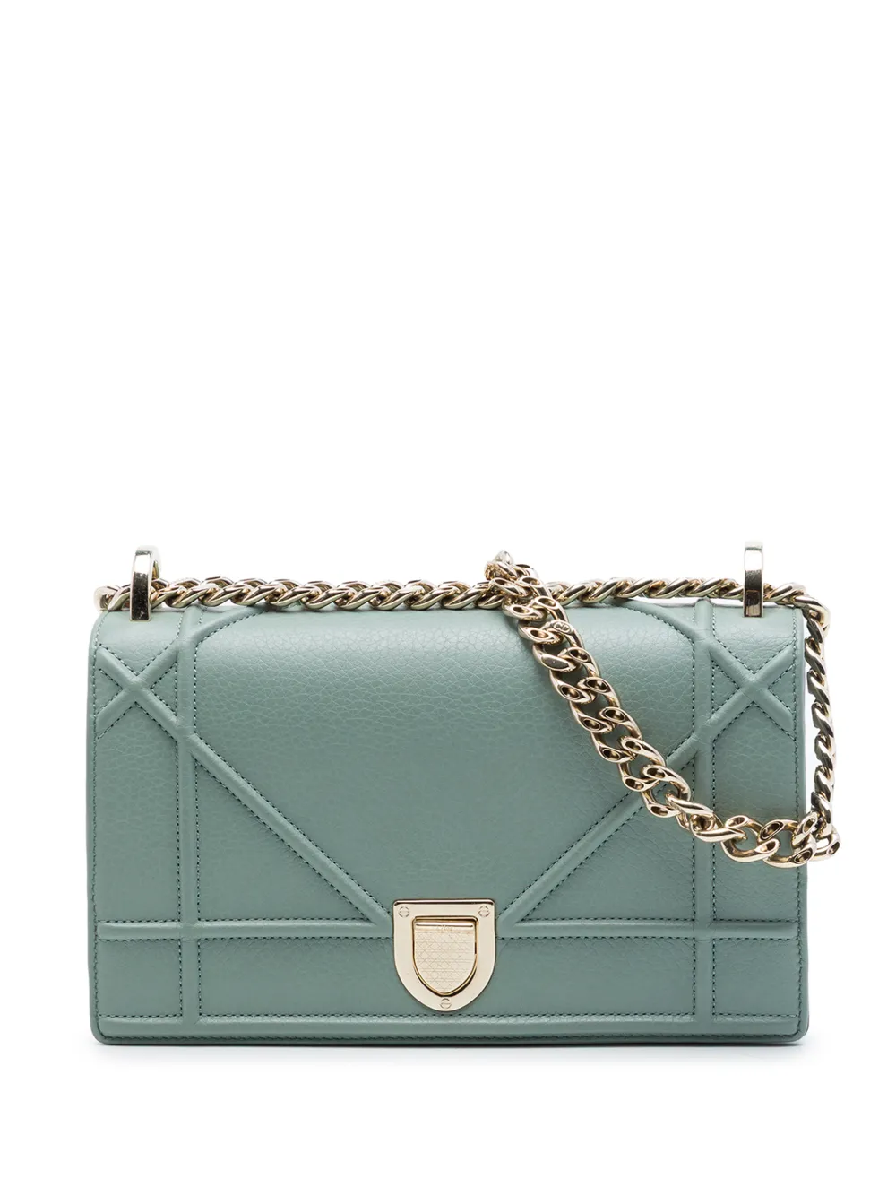 Christian Dior Pre-Owned 2017 Small Grained Calfskin Diorama Flap crossbody bag - Blu