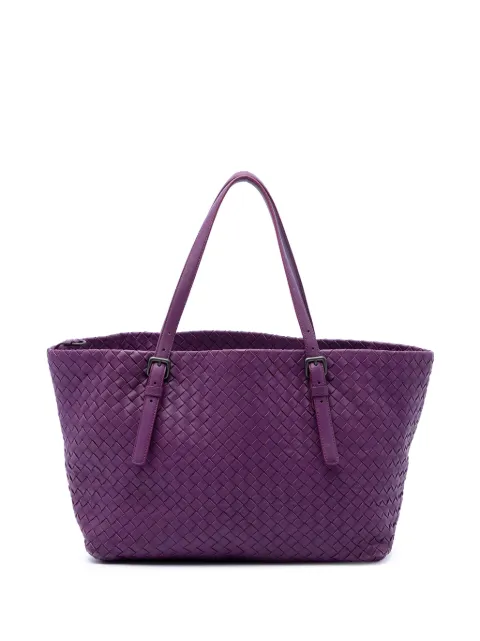 Bottega Veneta Pre-Owned tote Cesta mediana de piel de napa en Intrecciato 2012-2026
