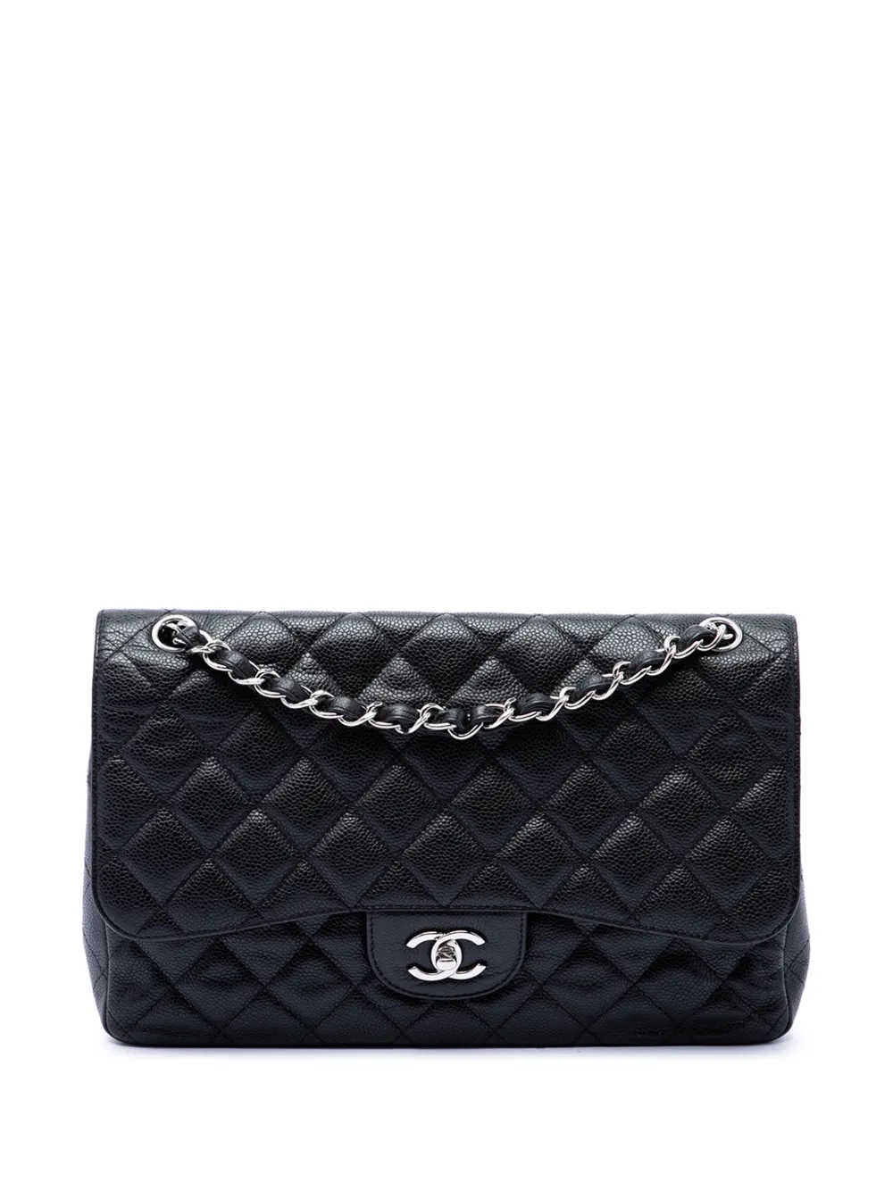 CHANEL Pre-Owned 2011 Jumbo Classic Caviar Double Flap shoulder bag - Nero