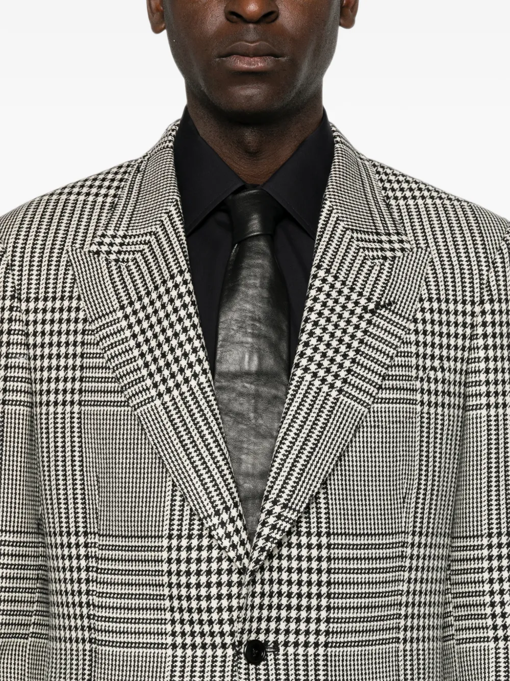 TOM FORD Shelton Prince of Wales geruite blazer Zwart