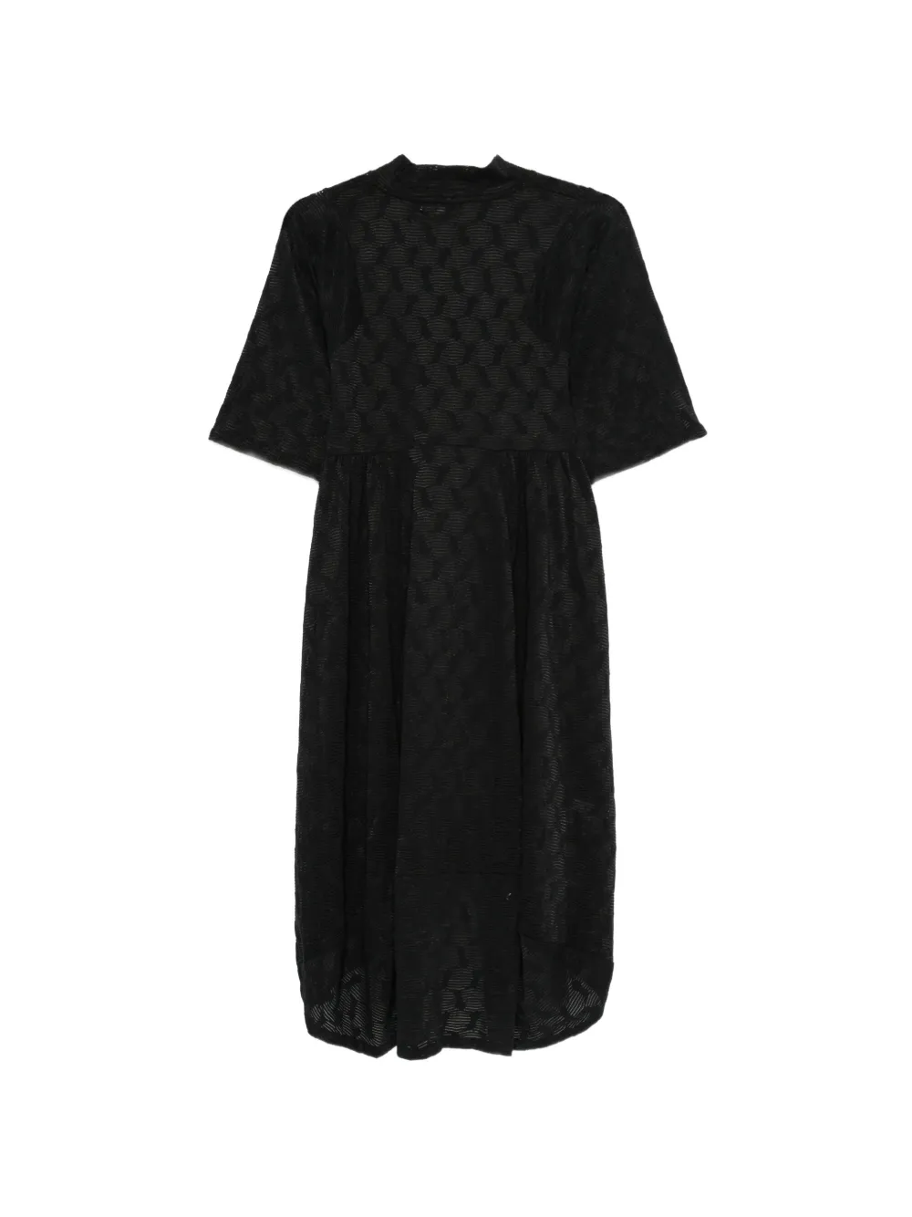 Henrik Vibskov Honeycomb gebreide high-low midi-jurk Zwart