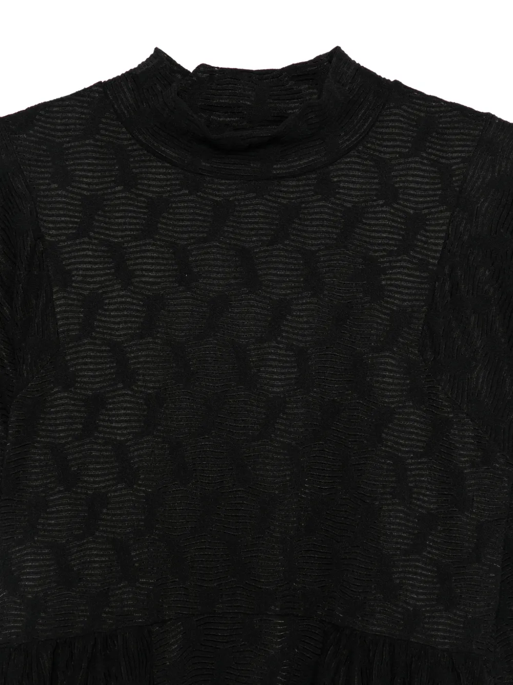 Henrik Vibskov Honeycomb gebreide high-low midi-jurk Zwart