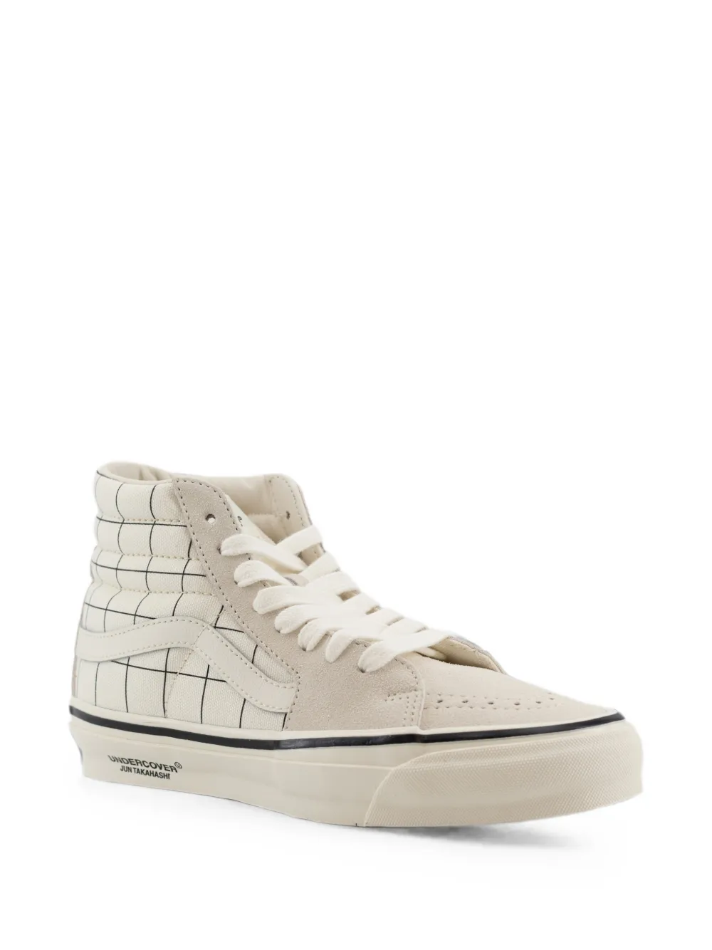 Vans x UNdercover Sk8-Hi grid-pattern sneakers Beige