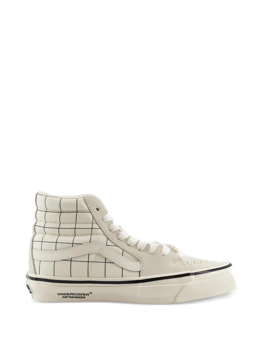 Vans x UNdercover Sk8-Hi grid-pattern sneakers Beige