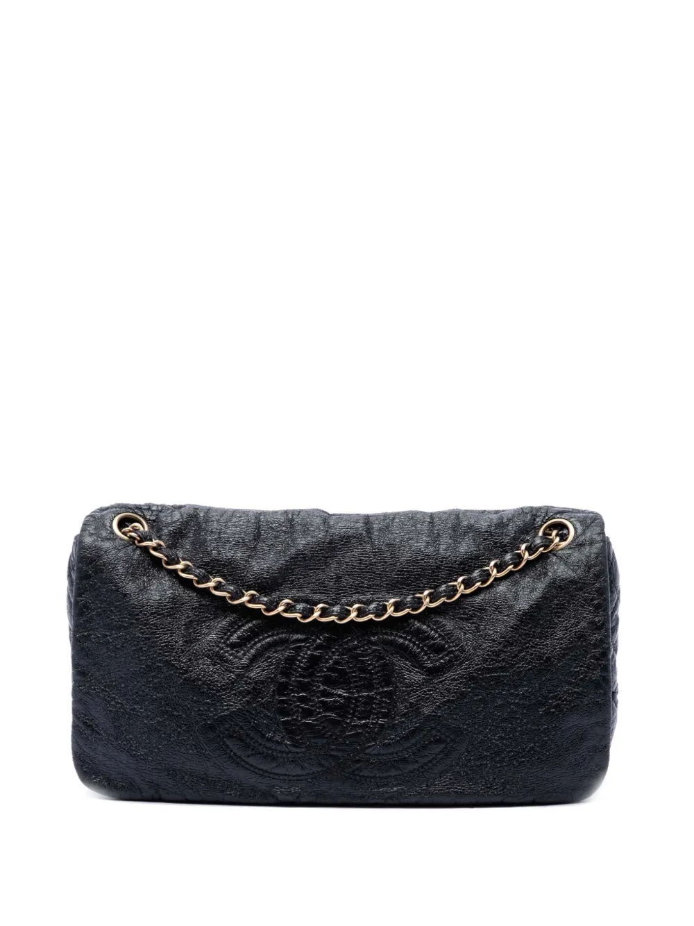 CHANEL Pre-Owned 2006-2008 Medium Vinyl Rock and Chain Flap shoulder bag - Nero