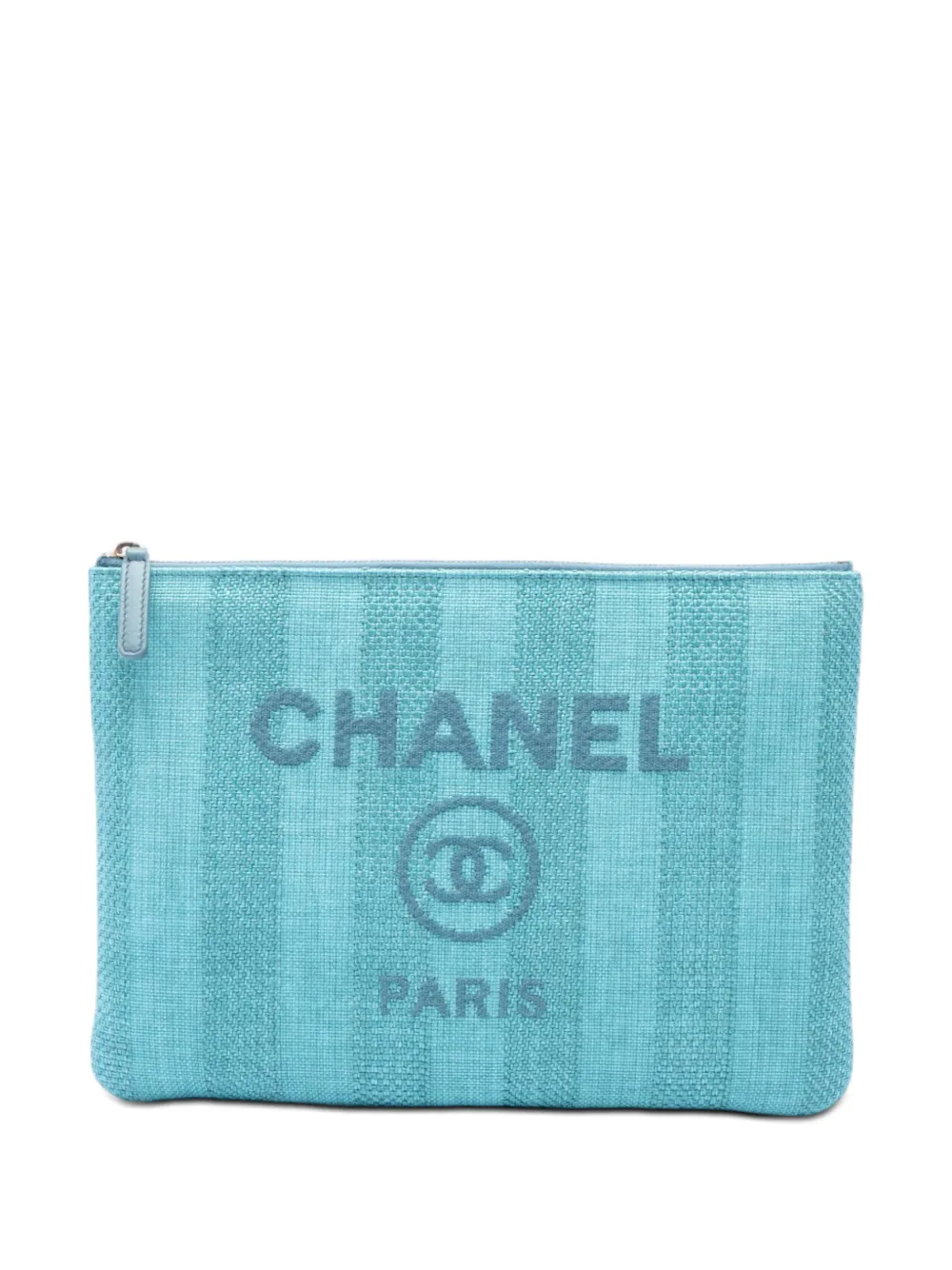 CHANEL Pre-Owned 2019 Medium Tweed Deauville O Case clutch bag - Blu